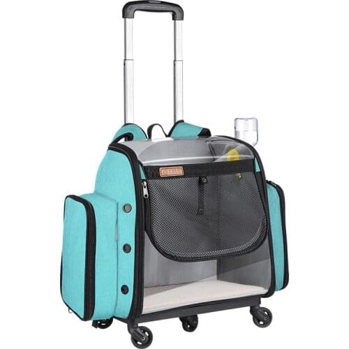 Pet Supplies Outdoor Travel Spare Multi-Functional Folding Rod Pet Bag Large General Wheel Pet Backpack Portable RV