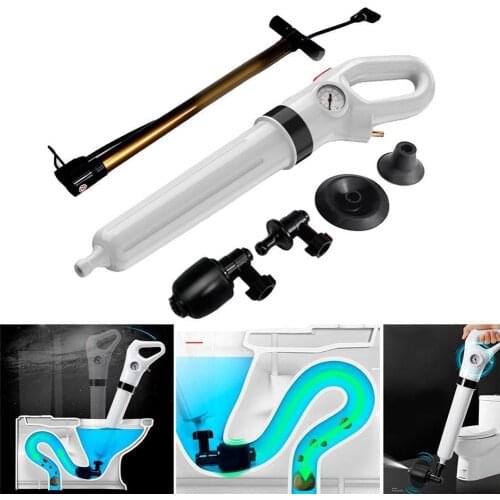 Toilet Plungers Drain Unblocker High Pressure Air Drain Blaster Cleaner Powerful Manual Pneumatic Dredge Equipment Clogged Pipe