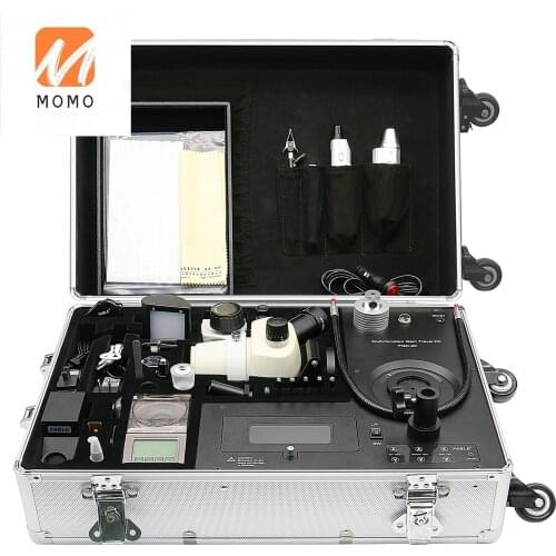 High quality Professional portable Gem Identification Travel Lab with 20 kinds of gemological instrument
