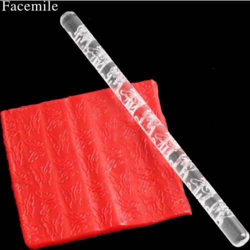 1Pc Butterfly Rolling Pin Sugar Craft Tool Cupcake Sugarpaste Embossing Rolling Pin Fondant Decoration 55065