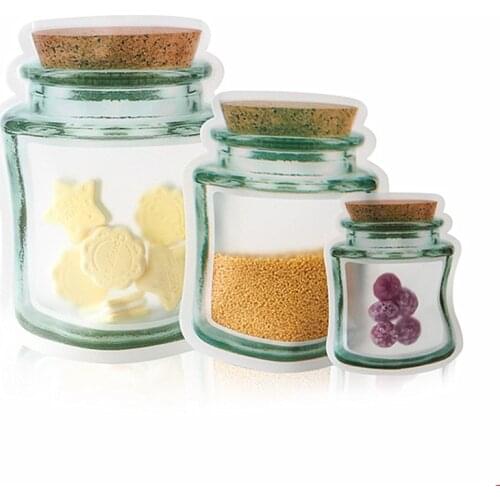 100pcs/Lot Frosted Mason Plastic Foil Zip Lock Bags Corns Snacks Coffee Beans Sugar Salt Fridge Fresh Gifts Packaging Pouches