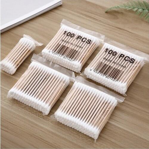 35/80/100pcs/Pack Double Head Cotton Swab Women Disposable Makeup Cotton Swab Tip For Nose Ears Cleaning Health Care Tools