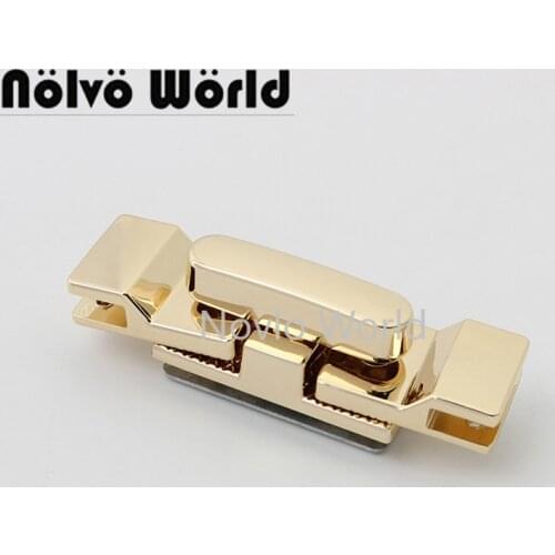 5-30sets 58*16mm light gold rectangle shape new design twist lock for chain bag a set of lock repair turn lock purse accessories