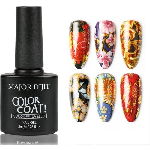 8ml soak off transfer foil gel nail polish led uv gel varnish fast dry star glue stamp gel foil nar art