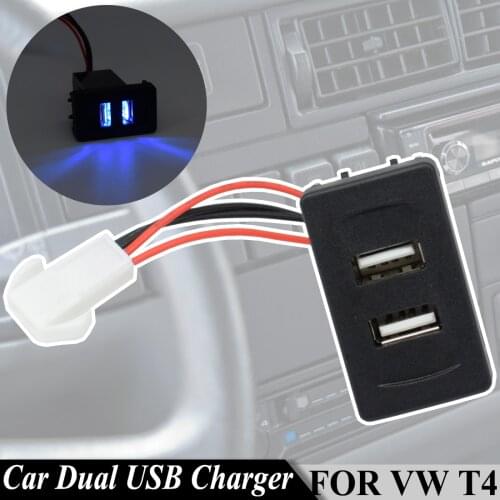 Dual USB Car Smartphone Inverter Phone Charger 5V 2.1A 2 Ports Vehicle Power For VW Transporter T4 Models Auto Accessories