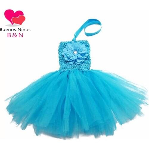 Buenos Ninos 2019 Free Shipping Newborn Baby Solid Color Tutu Dress with a Peony Flower for 0-2 Years Old Baby Girls by CPAM 4