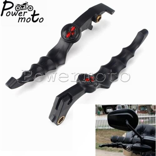 Black Aluminum Handle Cable Clutch Skull Skeleton Brake Clutch Lever For Honda VT VTX 1100 600 750 1300 Shadow Aero CB750 VF750C