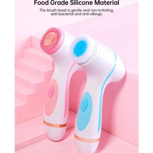 3 In 1 Electric Cleansing Brush Sonic Rotating Cleansing Brush Galvanic Facial Spa System Deeply Clean and Remove Blackheads