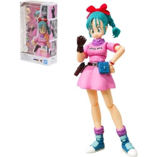Bandai SHF Dragon Ball Childhood Bulma Figure Model Doll Decorations Childrens Gifts Best Gift