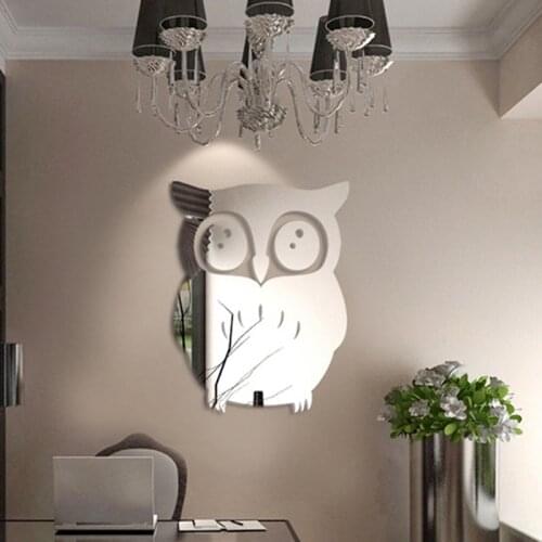 3D Owl Mirror Decal Vinyl Mural Wall Stickers Home Decor Removable Diy Owl Stickers For Home Living Room Office Decor