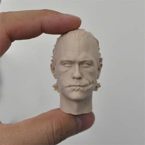 Unpainted 1/6 Scale Heath Ledger Joker Head Sculpt Model For Action Figure Dolls Soldier Accessories Painting Exercise No.243