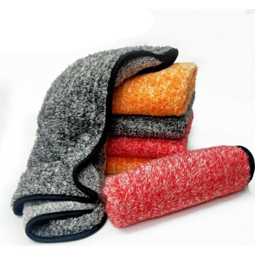 2020 New Car Washing Towel Soft Coral Fleece Cloth Auto Detailing Accessory Strong Absorbent Grey Red