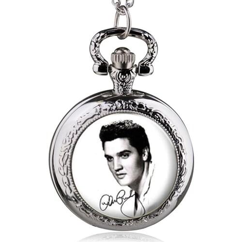 New Arrival Pattern Pocket Watch Necklace Chain Pendant Necklace Quartz Watch Men Women Clock