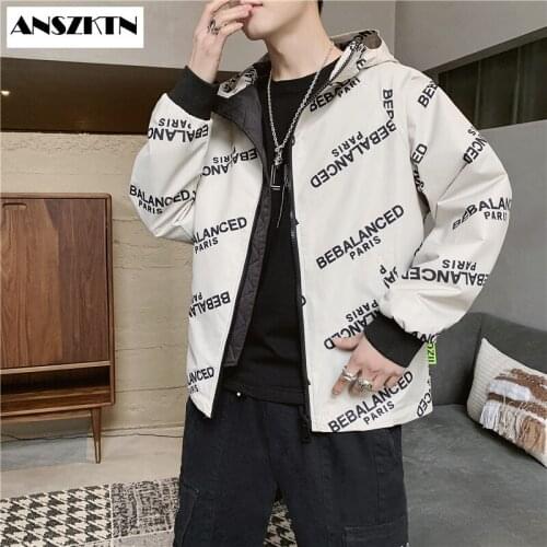 ANSZKTN New Arrival MensLightweight Jackets Men Hooded Slim Fit Clothing Long Sleeve Zipper Coats Tactical Military Jackets