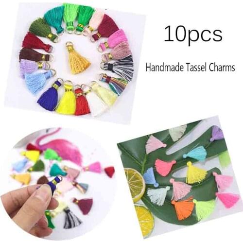 10pcs Polyester Trim Fringe Tassel Sewing Curtains Accessories DIY Keychain Cellphone Straps Pendant Tassels For jewelry Making