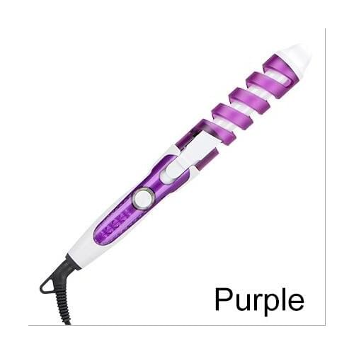 Hair curler ushow Professional Rotating Curling Iron Nano Titanium Hair Curler with Tools Hair Curlers Electric Curling