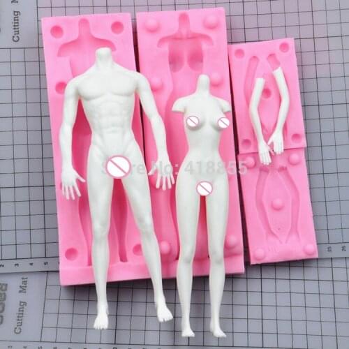 PRZY HOTSALE Mold Turning Model Body Chest Doll Food Grade Silicone Mold Male and Female Full-body Mold DIY Moulds Eco-friendly