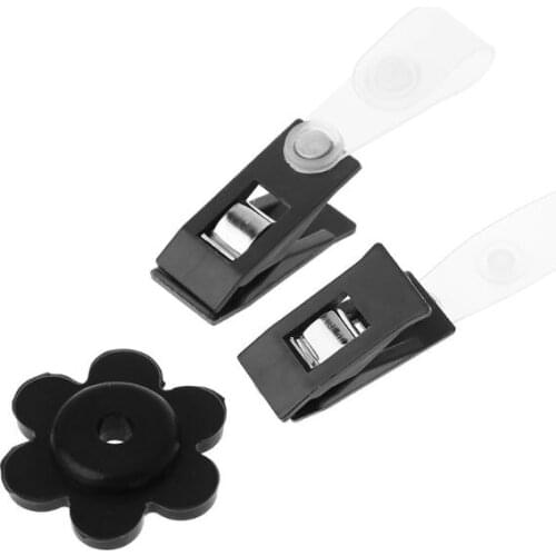 10sets Garden Flag Rubber Stoppers and Plastic Clips Accessories for Garden Flag Poles Stand