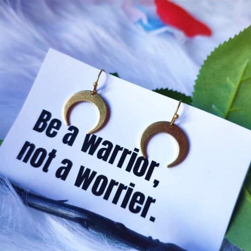 Moon earrings Celestial jewelry brass minimalism Boho crescent dangle Moon phase earrings witch women gift fashion new 2020