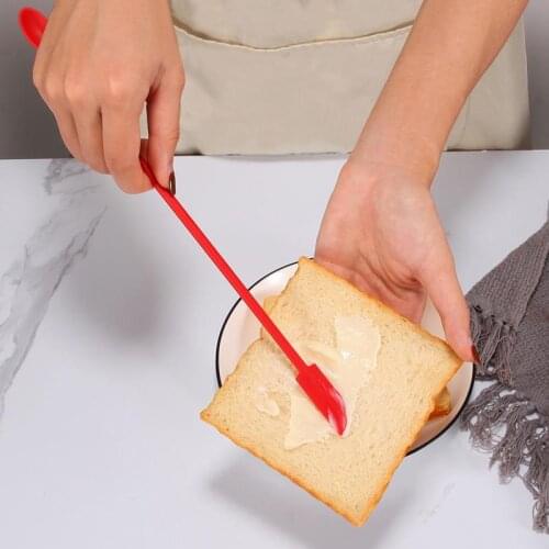 3PCS/Set Cake Spatula 3 Sizes Useful Kitchen Silicone Spatula Cream Cake Spatula Baking Accessories 2in1 Durable Pastry Tools