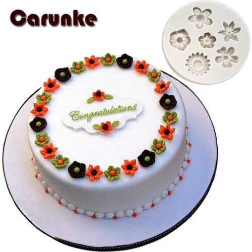 Sun flower lace Silicone molds fondant molds cake decorating tools chocolate gumpaste mold Christmas cake mould