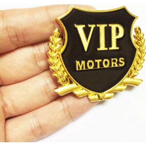 Car styling for Fiat 500 600 500l 500x diagnostic punto stilo bravo freemont stilo 3D Metal VIP MOTORS Emblem Car Sticker 2pcs