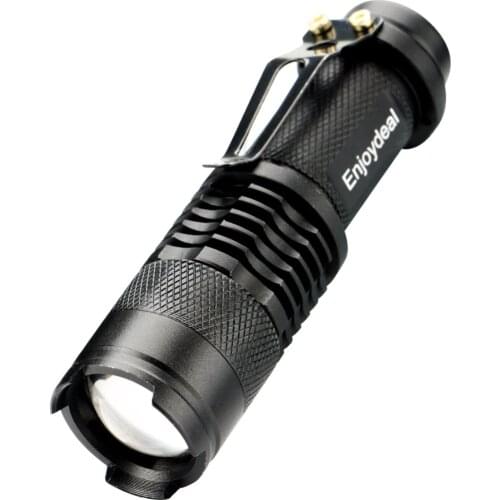 Tactical Adjustable Zoom LED Flashlight Torch Q5 2000 Lumens Mini Flashlight Focus Lanterna AA/14500 Battery led camping