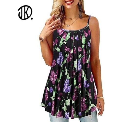 Oversized 6XL Woman T Shirt Pleated Loose Sling Tops New Arrivals Ladies Vest Printed Big Swing Camis 2021 Summer Comfort Tanks