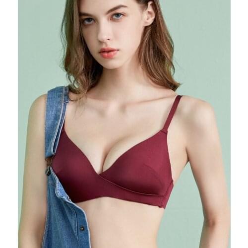2019 Women Thin Pad Bras Push Up Cross Cup Bralette Seamless Back Closure Underwear Brassieres Female Solid Intimates Bra
