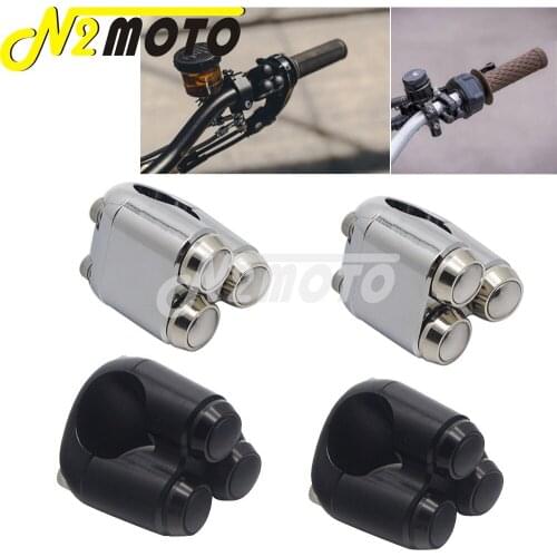 1" 7/8" Cafe Racer M-Switch Button 22mm 25mm Handlebar Triple Switch Light Control Unit For Harley Triumph Chopper XS650 CB750