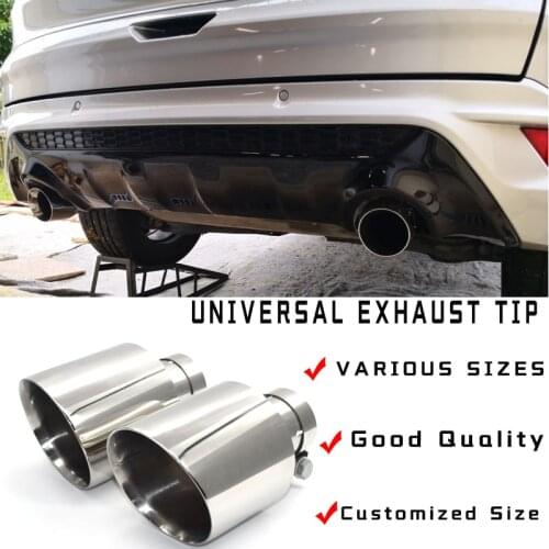 1 pcs universal Exhaust Tip Stainless Steel Exhaust Muffler Tip Tailpipe Oblique mouth Car Exhaust Tip universal