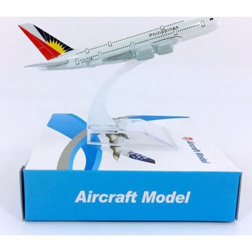 14CM 1:400 Airbus A380-800 model Philippine aviation airplanes with base alloy aircraft plane collectible display toy model