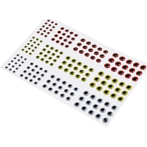 183 Pieces Stick Fishing Eyes for Lure Making Fly Tying Eye White Yellow Red