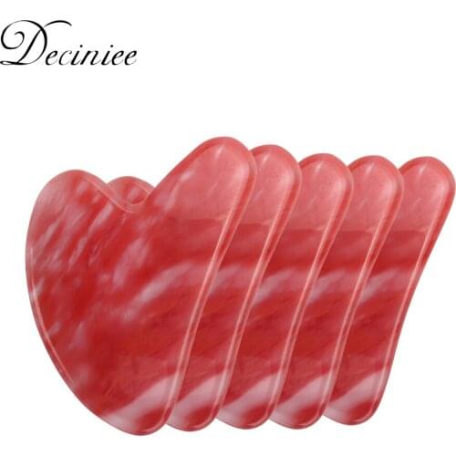 3/5pcs Gua Sha Massage Tool for Skin Scraping MassageRed Pomegranate Jade Stone Face Neck Body Acupressure Scraper Therapy Tools
