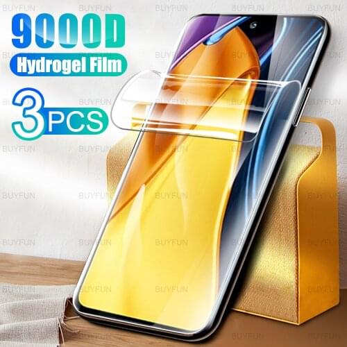 3pcs Hydrogel Film For Poco M 3 Pro 5G Front Screen Protector For Xiaomi Poco M3 Pro Safety Soft Film For Xiaomi Poco M3 Pro