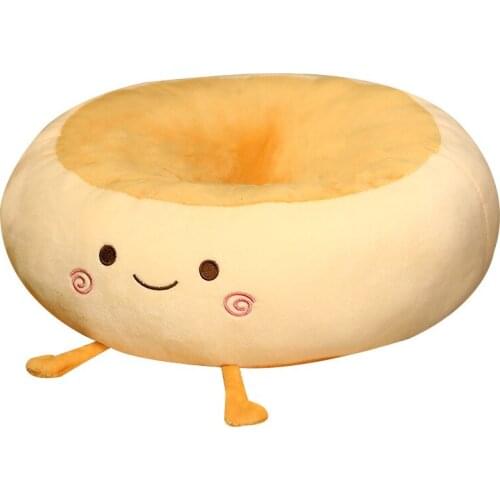 35cm Creative Kawaii Food Bread Plush Toys Stuffed Soft Cake Toast Doll Mat Nap Sleep Pillow Sofa Bed Cushion Funny Kids Gift