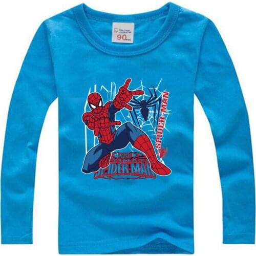 Kids Clothes Spiderman T-Shirt Boys Cartoon Outfits Baby Boys Clothing Summer Clothes Long Sleeve Children T-shirt