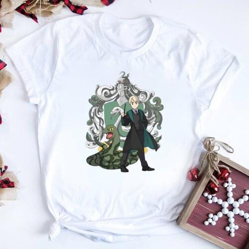 Draco Malfoy T-Shirt Cool Serpent Malfoy Graphic Tee Aesthetic Draco Shirts Wizard World Shirt Hipster Tops
