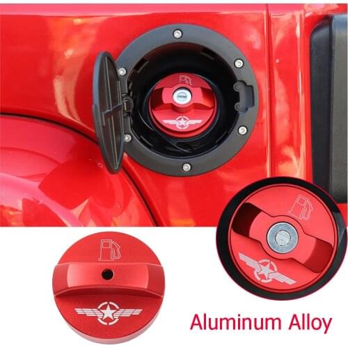 Alloy Gas Fuel Filler Tank Cap Oil Tank Cover For Jeep Gladiator JT 2018