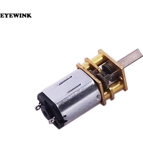 DC N20 3mm Shaft Diameter Mini Metal Gear Motor with Gearwheel 12V100RPM High Torque