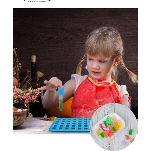 2019 Fashion Cake Tools Mold 1 Set 50 Cavity Silicone Gummy Bear Chocolate Mold Candy Maker Ice Tray Jelly Moulds