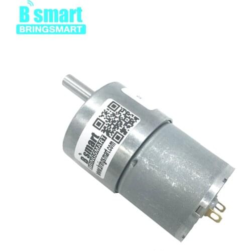 Bringsmart JGB37-3530 DC Gear Motor Reversed 12V 24 volt Motor Gearbox for Gear Metal Mini Electric Motor Smart DIY Parts