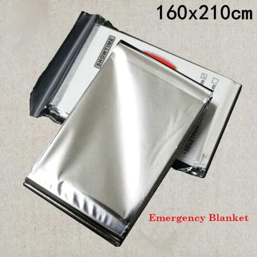Outdoor Water Proof Emergency Survival Rescue Blanket Foil Thermal Space First Aid Sliver Rescue Curtain Military Blanket