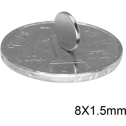 20~500PCS 8x1.5 mm circular Small Magnet strong 8mmx1.5mm N35 Neodymium Magnet disc Dia 8x1.5mm Permanent NdFeB Magnet 8*1.5