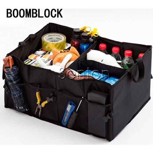 BOOMBLOCK Black Foldable Cooler Trunk Organizer For Bmw E46 E39 Audi A3 A6 C5 A4 B6 Mercedes W203 W211 Mini Cooper