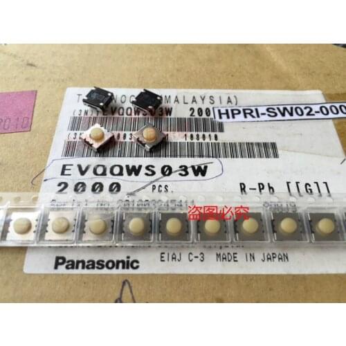 Original new 100% EVQWS03W touch switch 6*6*3.1 insert 4pin waterproof and dust-proof key