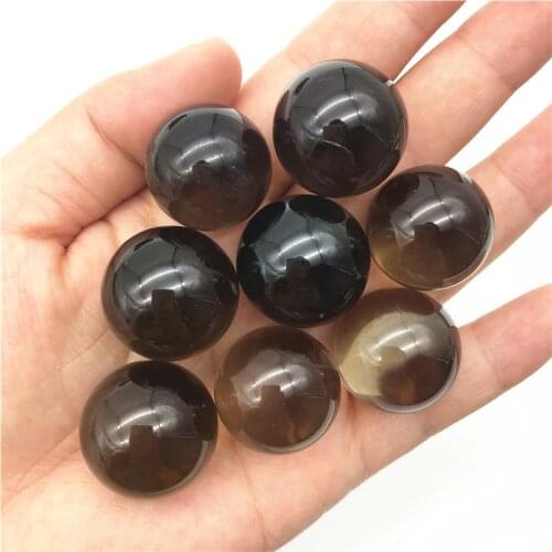 Wholesale 1/2PCS Natural Smoky Quartz Ball Crystal Gemstone Citrine Chakra Healing Stone Mineral Crystals