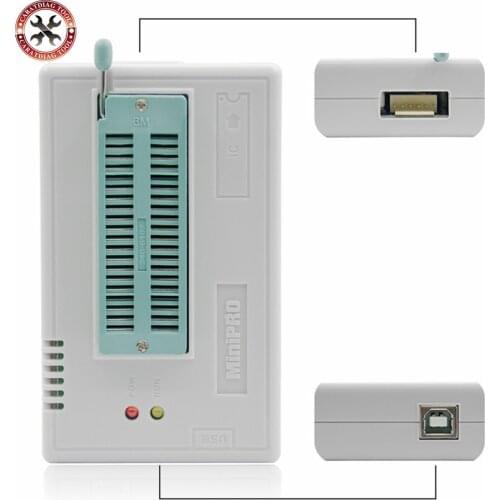 Free Ship EEPROM ICSP nand flash 24 93 25 MiniPro USB Bios AVR Universal Programmer TL866ii Plus V7.21 with Adapters