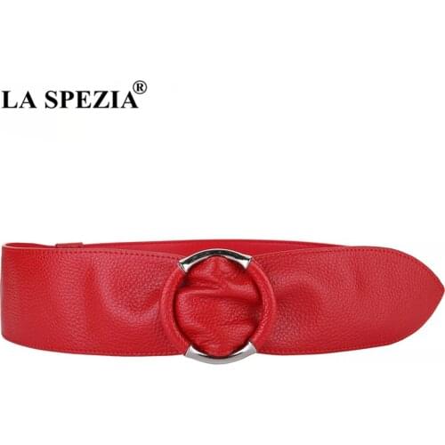 First Layer Cowskin Women Belt Wide Waist Belt Full Grain Cow Leather Solid Brown Ladies Belt for Dress Accessories