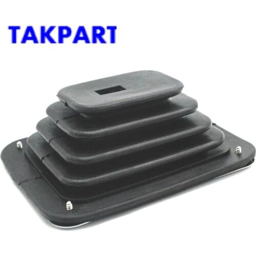 TAKPART Hurst Rubber Shifter Boot With Chrome Plate 5 5/8" X 6 3/4" Manual Automatic 350